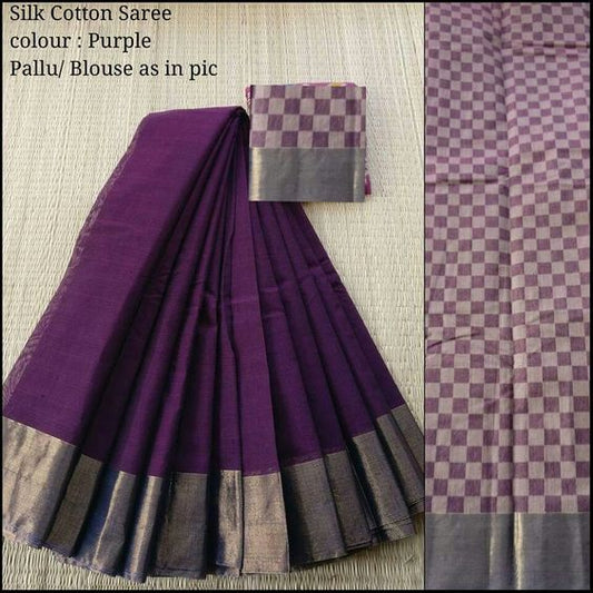 Royal Purple Colour Digital Cotton Linen Printed Saree